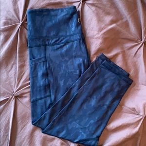 Navy Blue Camo Leggings